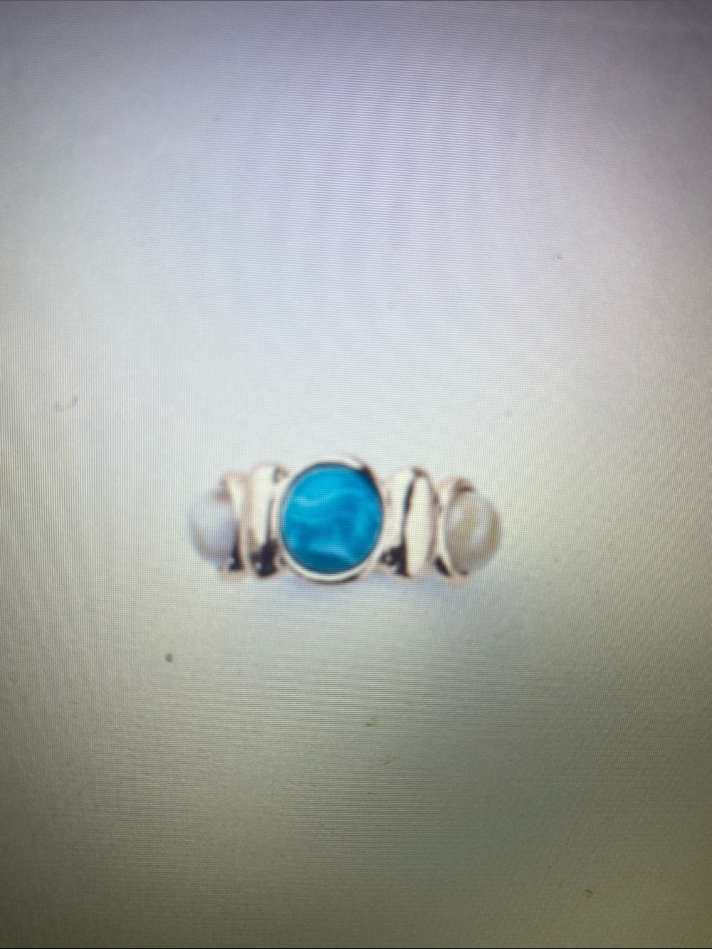 $10-Avon sz 8 new ring Goldtone Ring with Turquoise and agate look stones